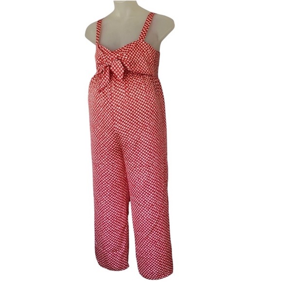 HATCH Maternity The Scarlett Jumper, red and white flowers, 2, sleeveless, NWT - Picture 1 of 14